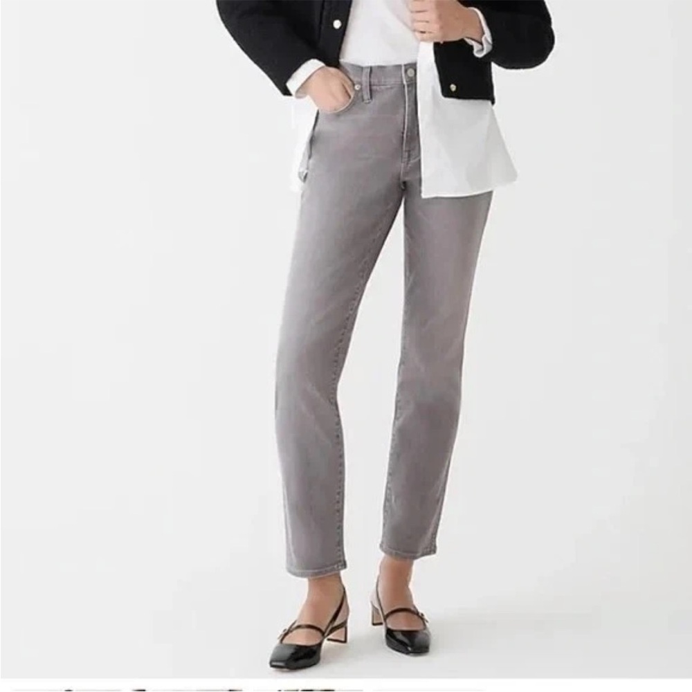 J. Crew Vintage Slim Straight High Rise Dove Gray Denim Jeans